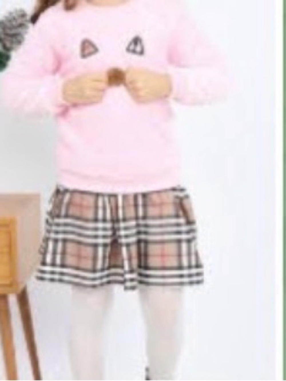 Girls Pink Plaid Tiered Skirt - Kids Bottoms